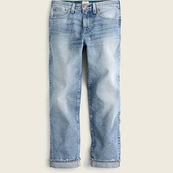 J.Crew Slouchy Boyfriend Jeans 100% Cotton Simsberry Wash Mid-Rise Sz 29 - Picture 2 of 16